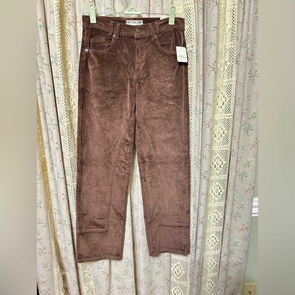 We The Free Risk Taker‎ High Rise Straight Corduroy Pants 26 NWT